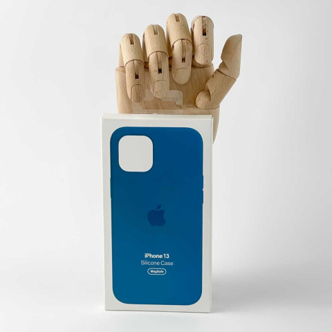 Чехол LUX Silicone Case для iPhone 13 Blue Jay with MagSafe